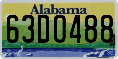 AL license plate 63DO488