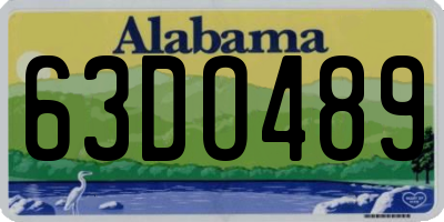 AL license plate 63DO489