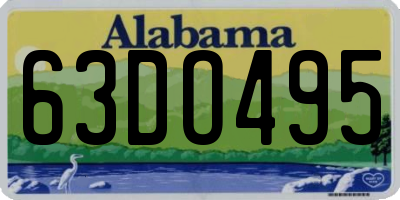 AL license plate 63DO495