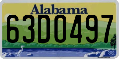 AL license plate 63DO497