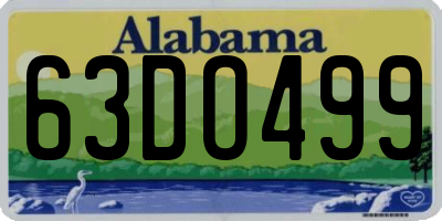 AL license plate 63DO499