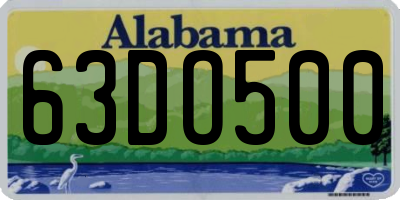 AL license plate 63DO500