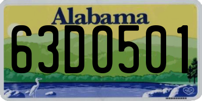 AL license plate 63DO501