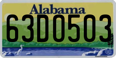 AL license plate 63DO503