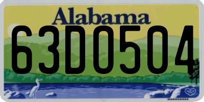 AL license plate 63DO504