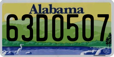 AL license plate 63DO507