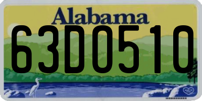 AL license plate 63DO510