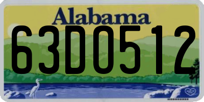 AL license plate 63DO512