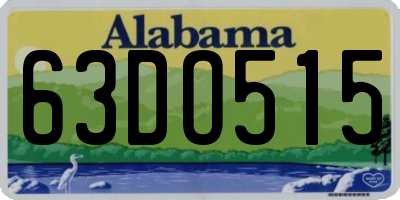 AL license plate 63DO515