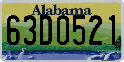 AL license plate 63DO521