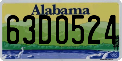 AL license plate 63DO524