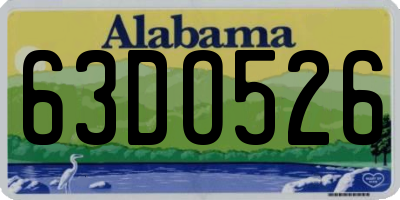 AL license plate 63DO526