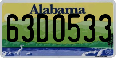 AL license plate 63DO533