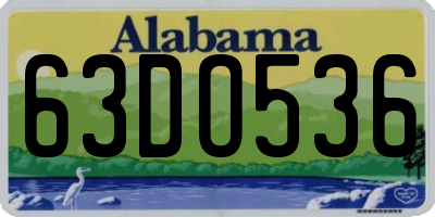 AL license plate 63DO536