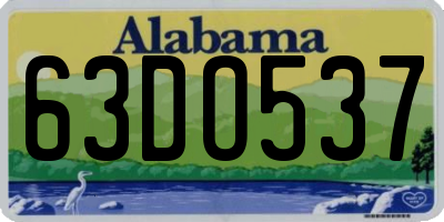 AL license plate 63DO537