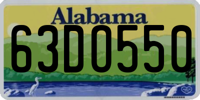 AL license plate 63DO550