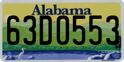 AL license plate 63DO553