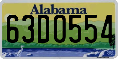 AL license plate 63DO554