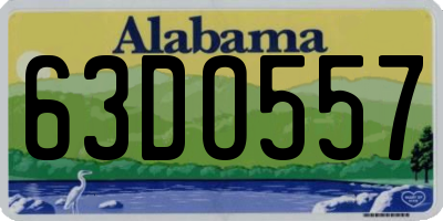 AL license plate 63DO557