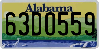 AL license plate 63DO559