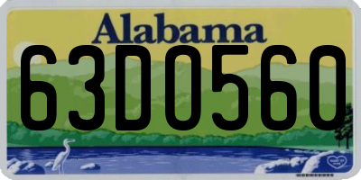 AL license plate 63DO560