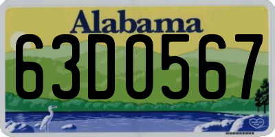 AL license plate 63DO567