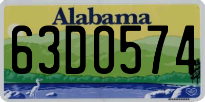 AL license plate 63DO574