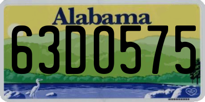 AL license plate 63DO575