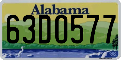 AL license plate 63DO577