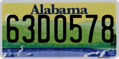 AL license plate 63DO578