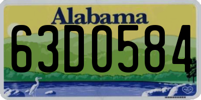 AL license plate 63DO584