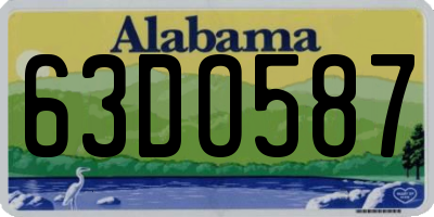 AL license plate 63DO587