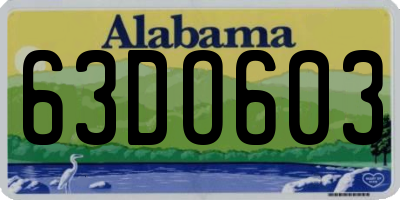 AL license plate 63DO603