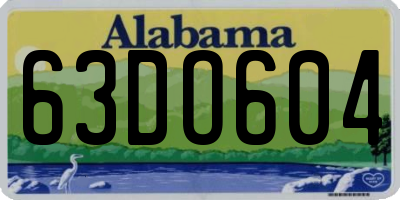 AL license plate 63DO604