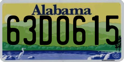 AL license plate 63DO615
