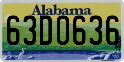 AL license plate 63DO636