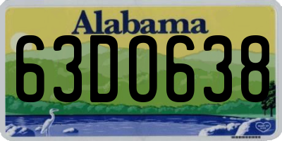 AL license plate 63DO638