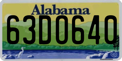 AL license plate 63DO640