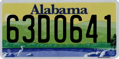 AL license plate 63DO641