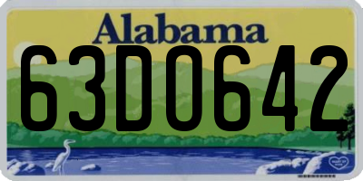 AL license plate 63DO642