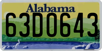 AL license plate 63DO643