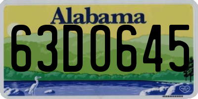 AL license plate 63DO645