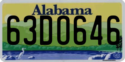 AL license plate 63DO646
