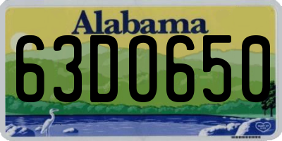 AL license plate 63DO650