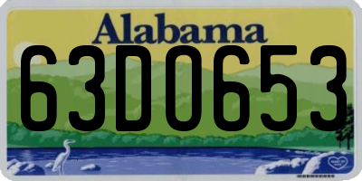 AL license plate 63DO653