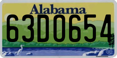 AL license plate 63DO654