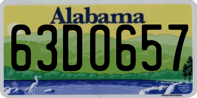 AL license plate 63DO657