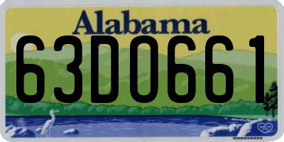 AL license plate 63DO661