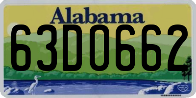 AL license plate 63DO662