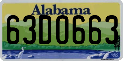 AL license plate 63DO663